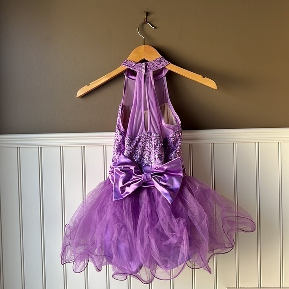 WEISSMAN Orchid Purple Dance Costume Size MC 10/12 - Picture 5 of 9